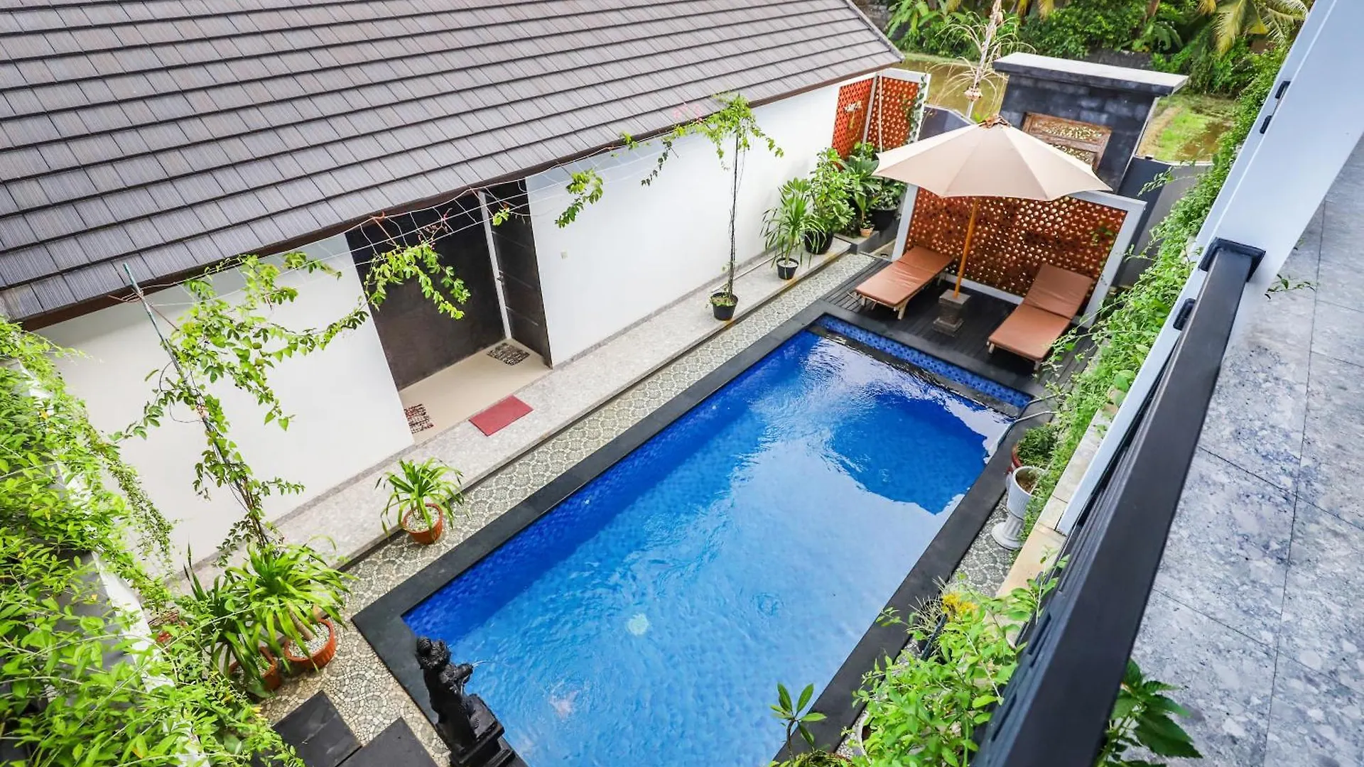 White Blue House 3 - Pvt Room, Shared Pool&Kitchen 乌布 招待所